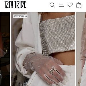 NWT 12th Tribe Adaline Pearl Bridal Gloves